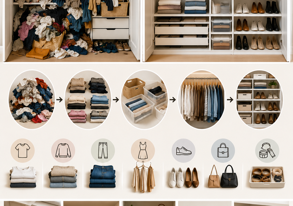como organizar el armario y ropa