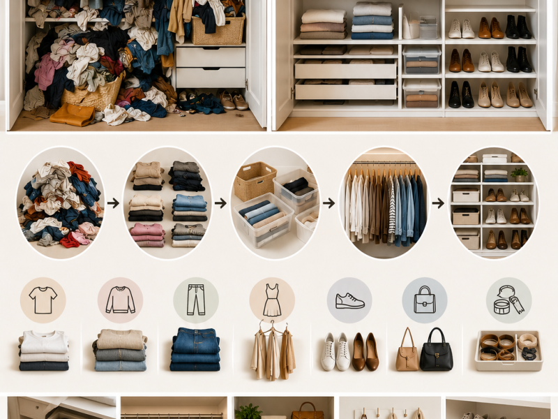como organizar el armario y ropa