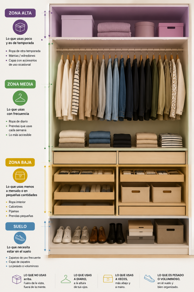 como organizar el armario